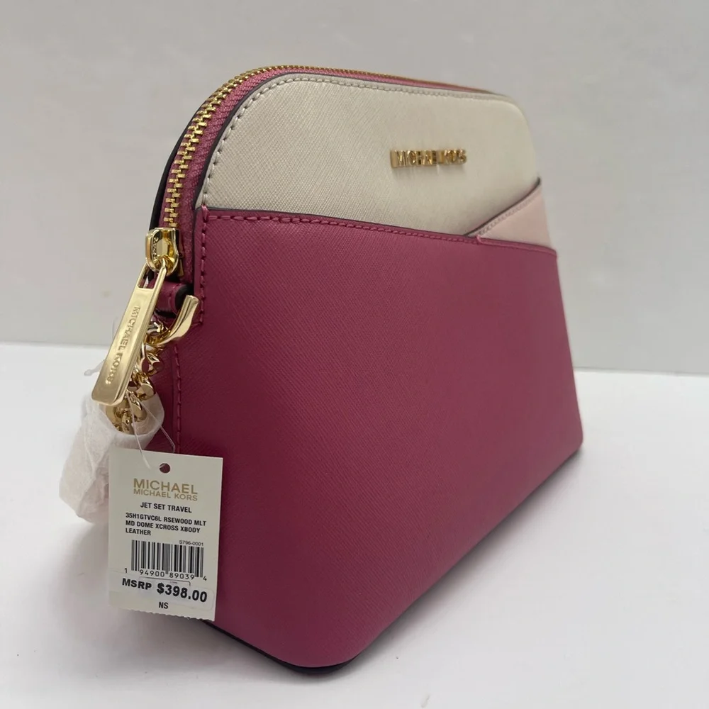 Michael Kors Jet Set Travel Medium Dome Crossbody XCROSS XBODY Bag 
Rosewood NWT - Picture 8 of 16